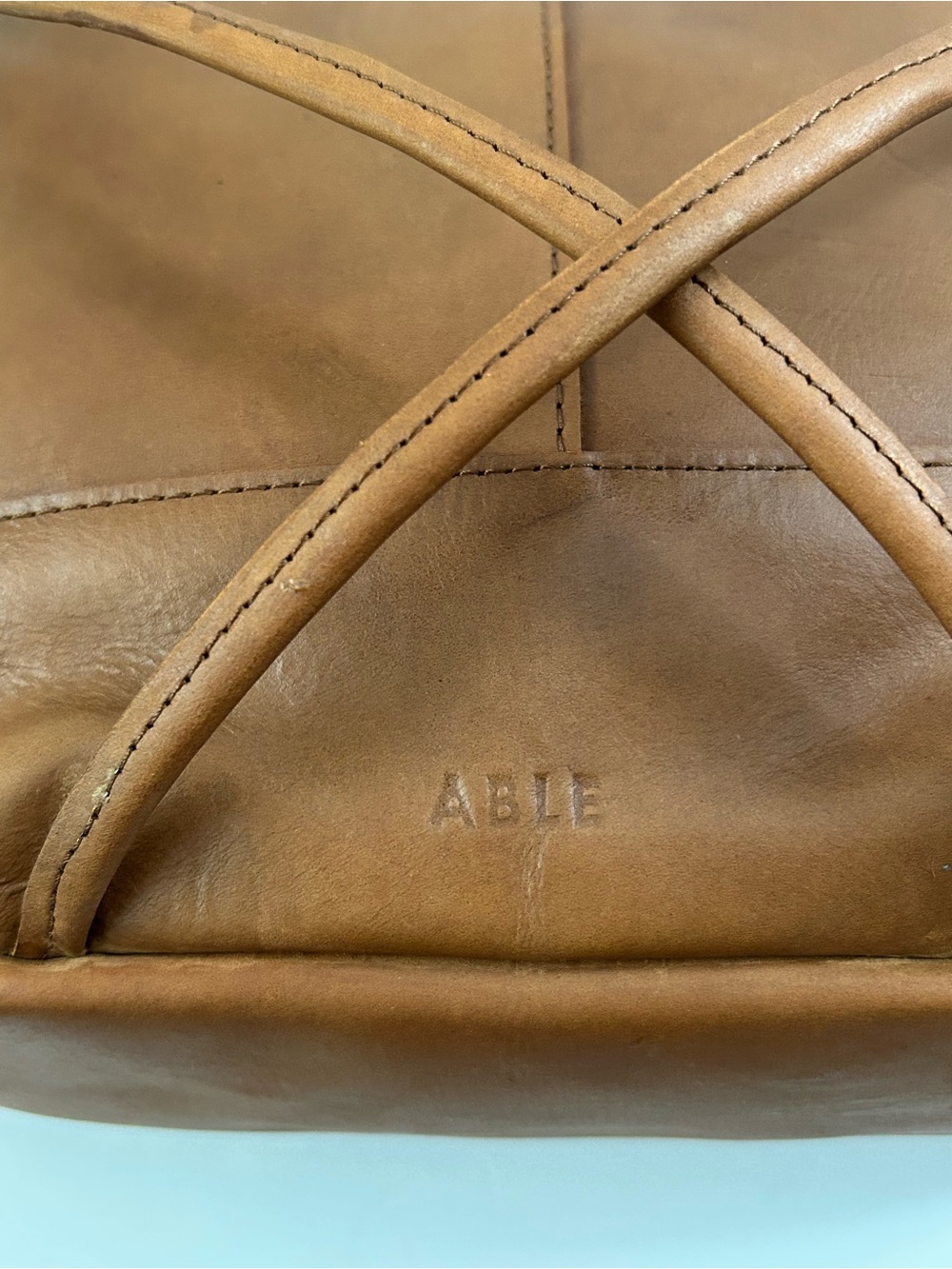 ABLE April Leather convertible backpack bag - Picture 4 of 13